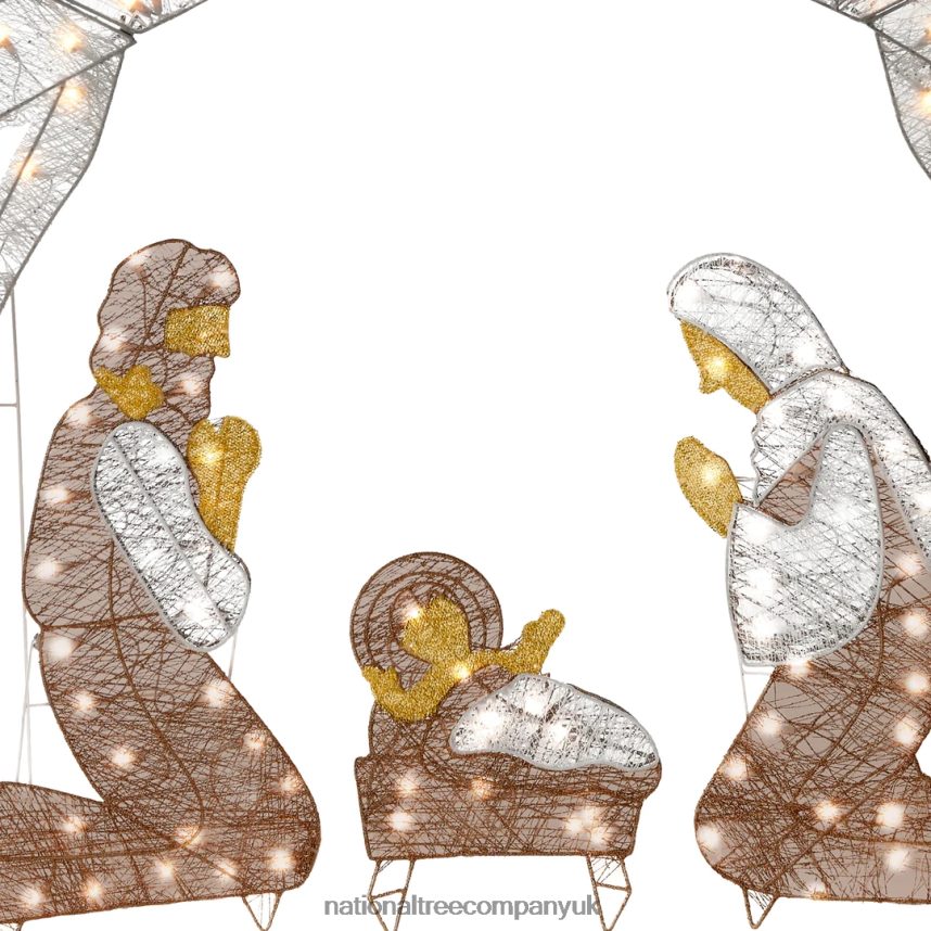decoration | National Tree Company 55\ Crystal Splendor Prelit Nativity Set F2L4F618